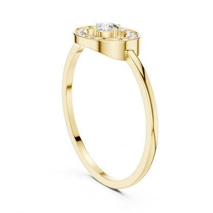 Round Halo Lab Grown Diamond Engagement Ring
