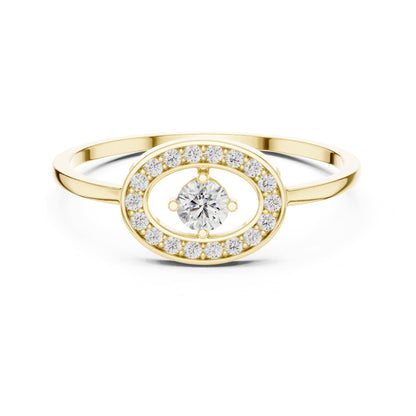 Round Halo Lab Grown Diamond Engagement Ring