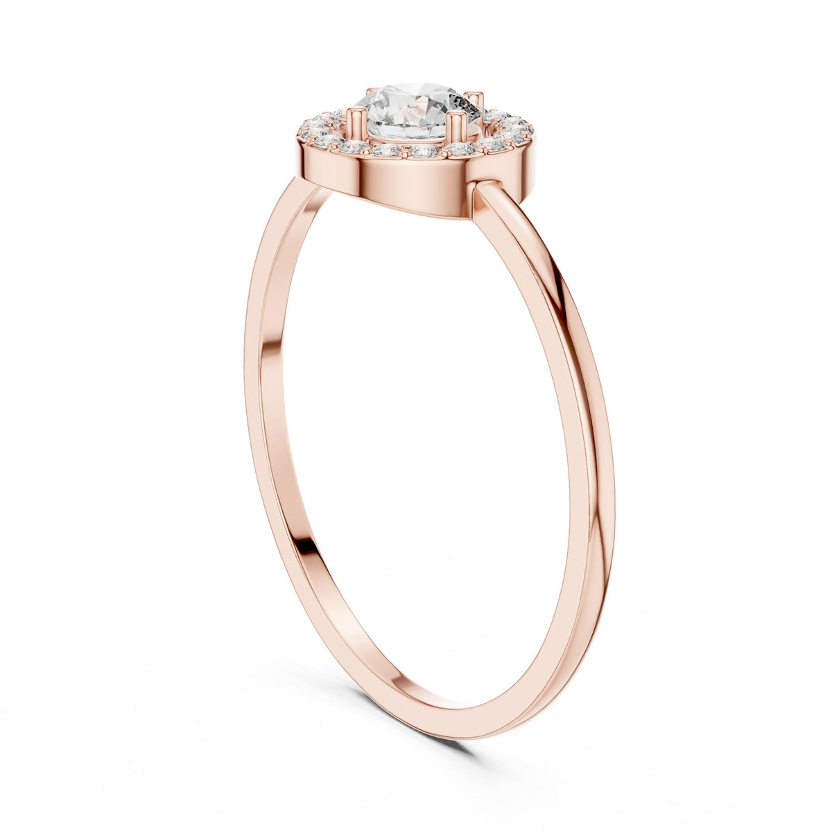 Round Halo Lab Grown Diamond Engagement Ring