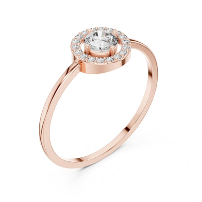 Round Halo Lab Grown Diamond Engagement Ring
