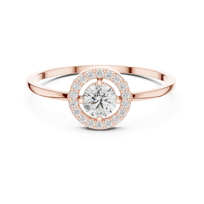 Round Halo Lab Grown Diamond Engagement Ring