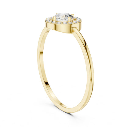 Round Halo Lab Grown Diamond Engagement Ring