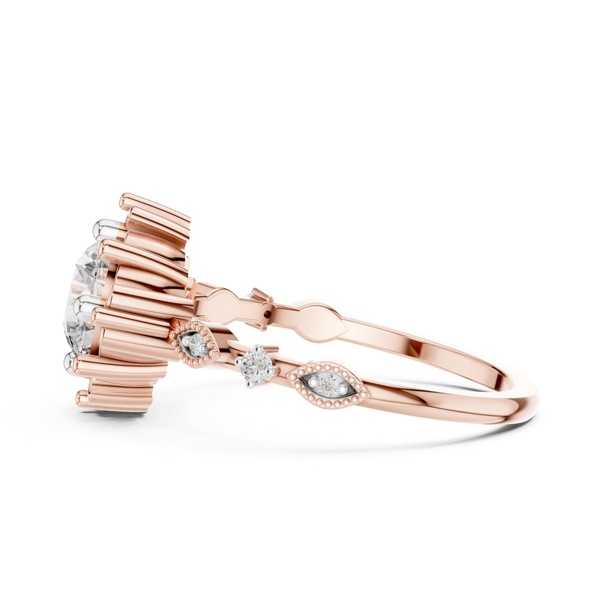 Round Halo Lab Grown Diamond Engagement Ring