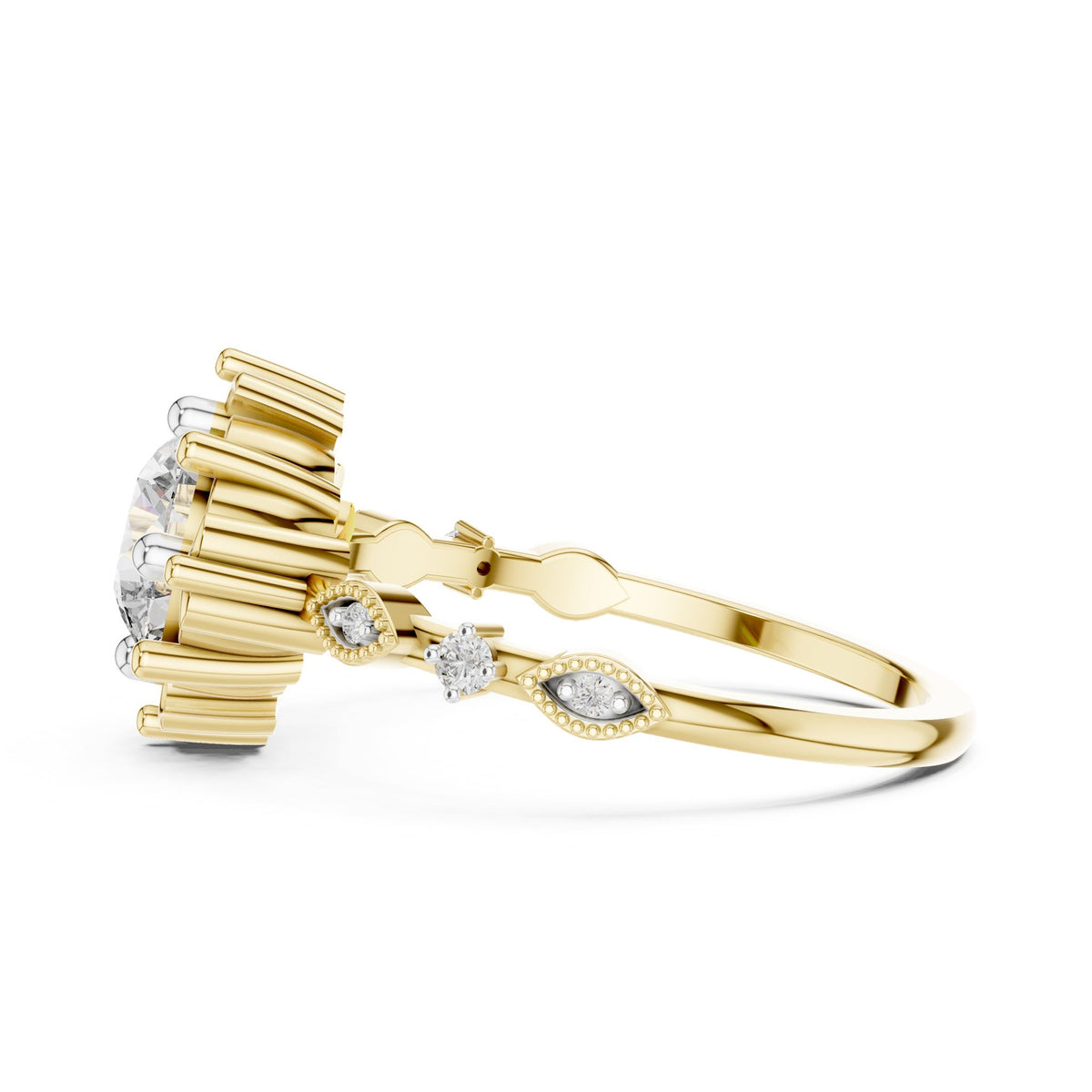 Round Halo Lab Grown Diamond Engagement Ring