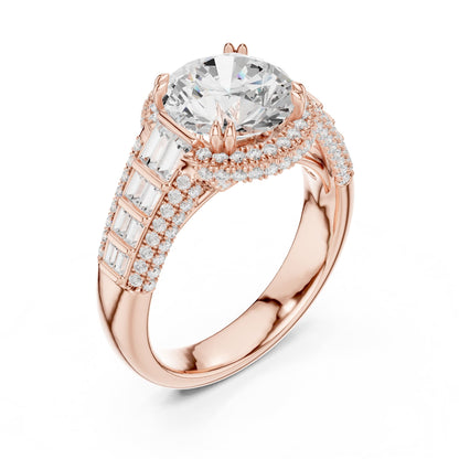 Round Halo Lab Grown Diamond Engagement Ring
