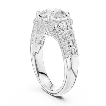 Round Halo Lab Grown Diamond Engagement Ring