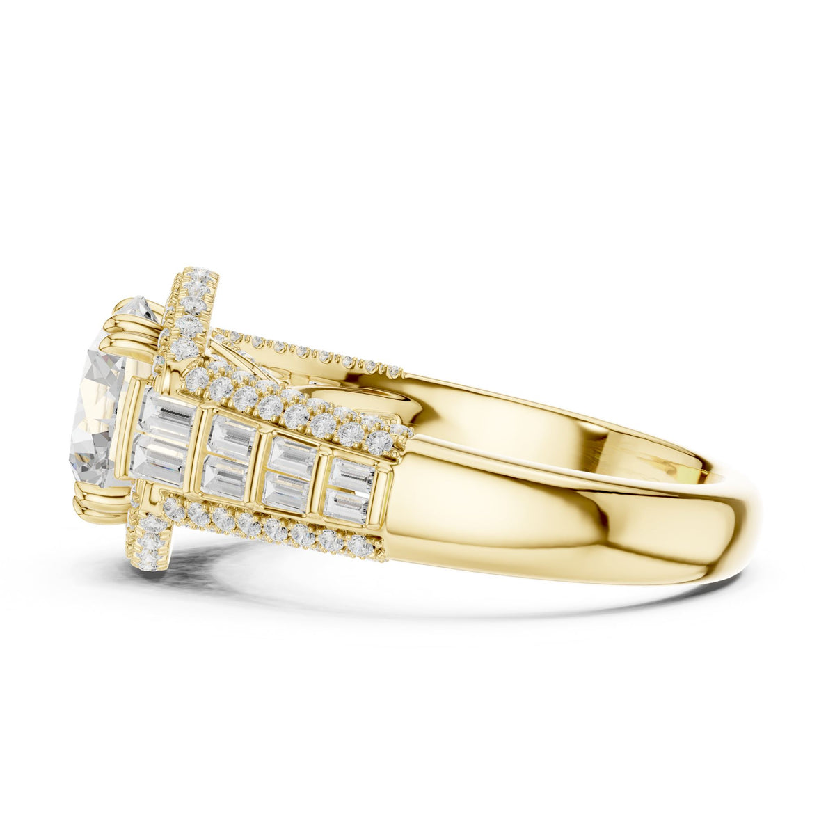 Round Halo Lab Grown Diamond Engagement Ring