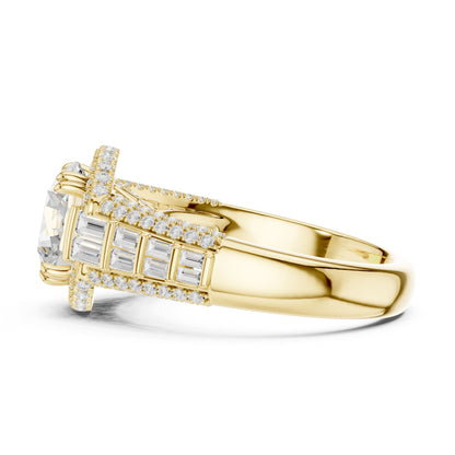 Round Halo Lab Grown Diamond Engagement Ring