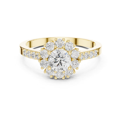 Round Halo Lab Grown Diamond Engagement Ring