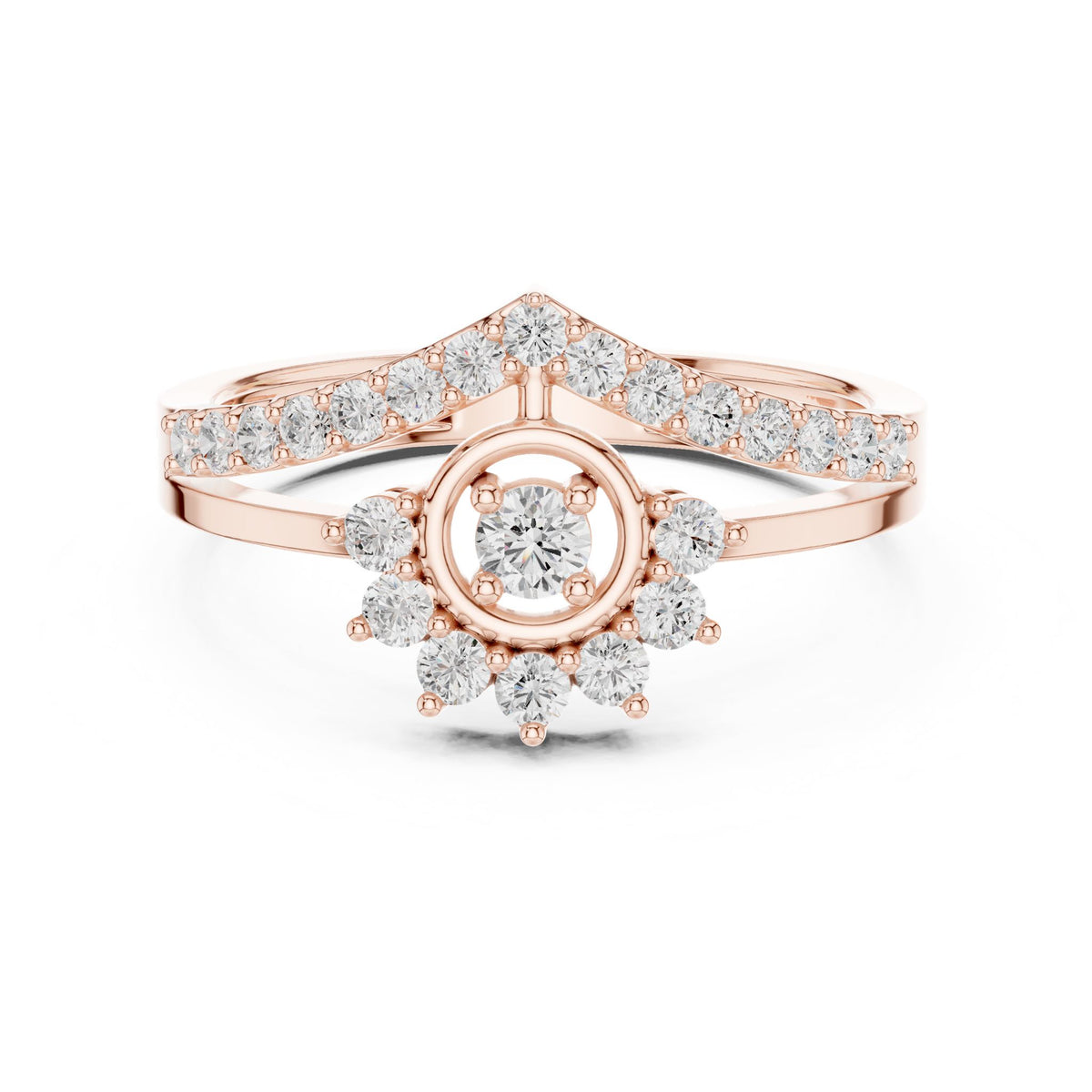 Round Halo Lab Grown Diamond Engagement Ring