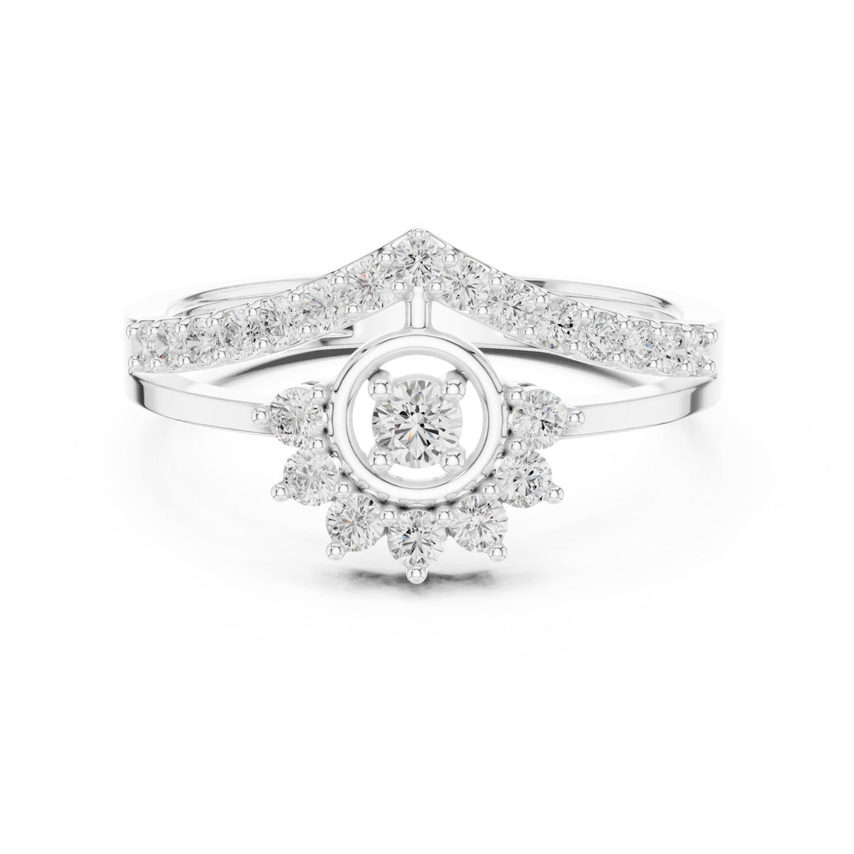 Round Halo Lab Grown Diamond Engagement Ring