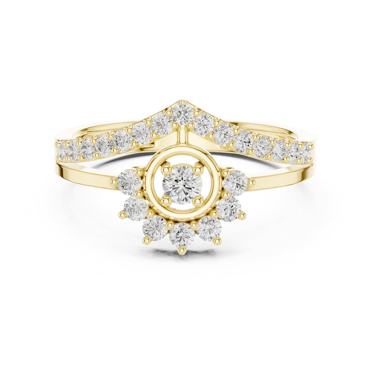 Round Halo Lab Grown Diamond Engagement Ring