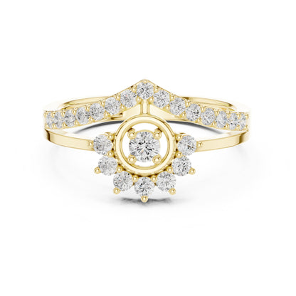 Round Halo Lab Grown Diamond Engagement Ring