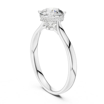 Round Halo Lab Grown Diamond Engagement Ring