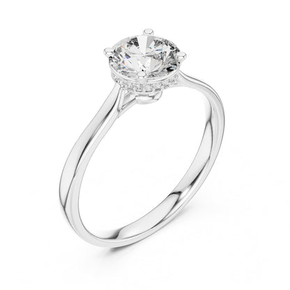 Round Halo Lab Grown Diamond Engagement Ring