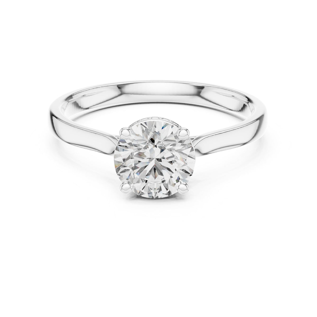 Round Halo Lab Grown Diamond Engagement Ring