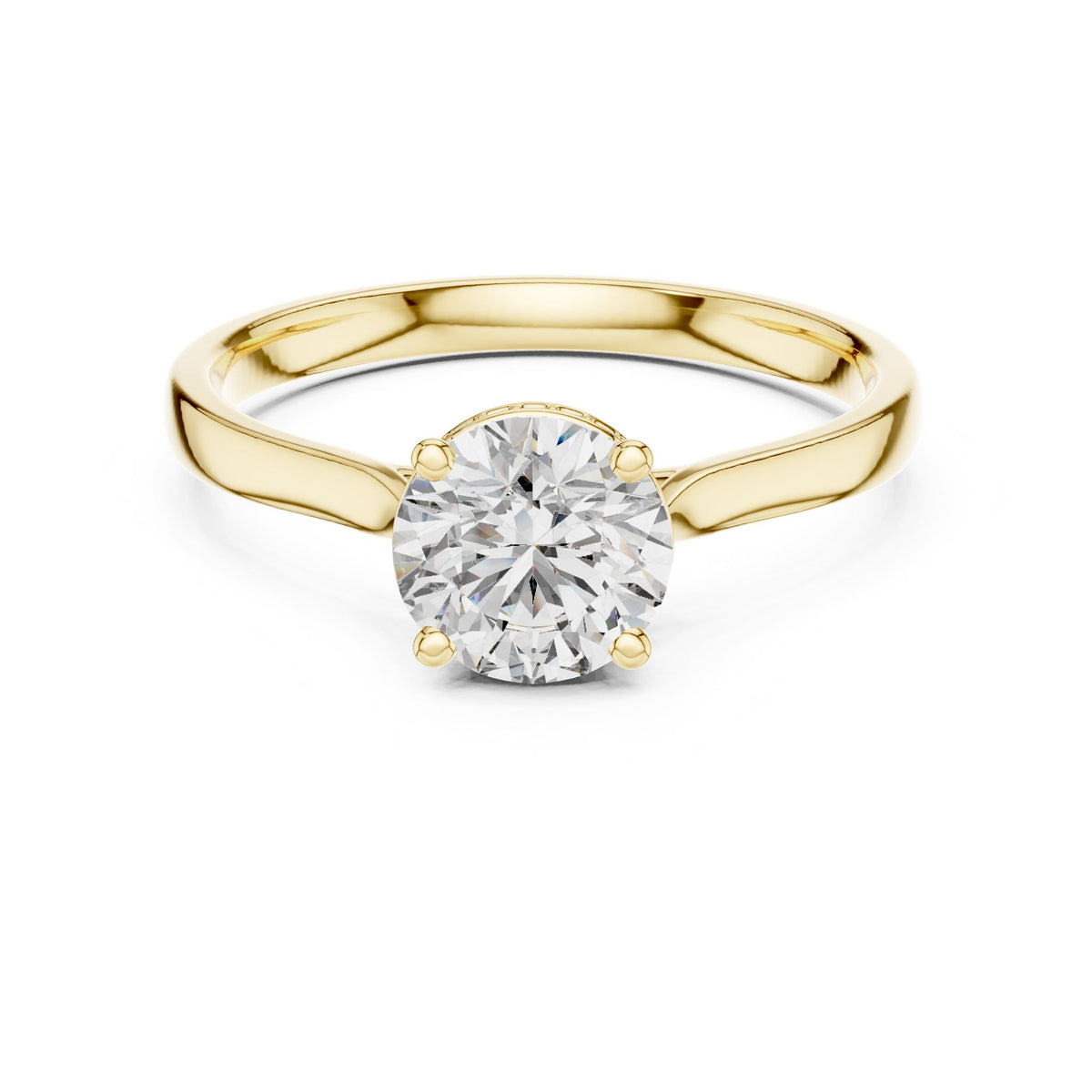 Round Halo Lab Grown Diamond Engagement Ring