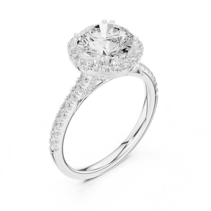 Round Halo Lab Grown Diamond Engagement Ring