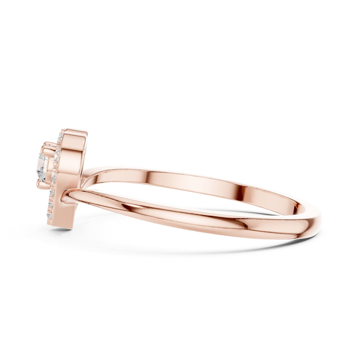 Round Halo Lab Grown Diamond Engagement Ring