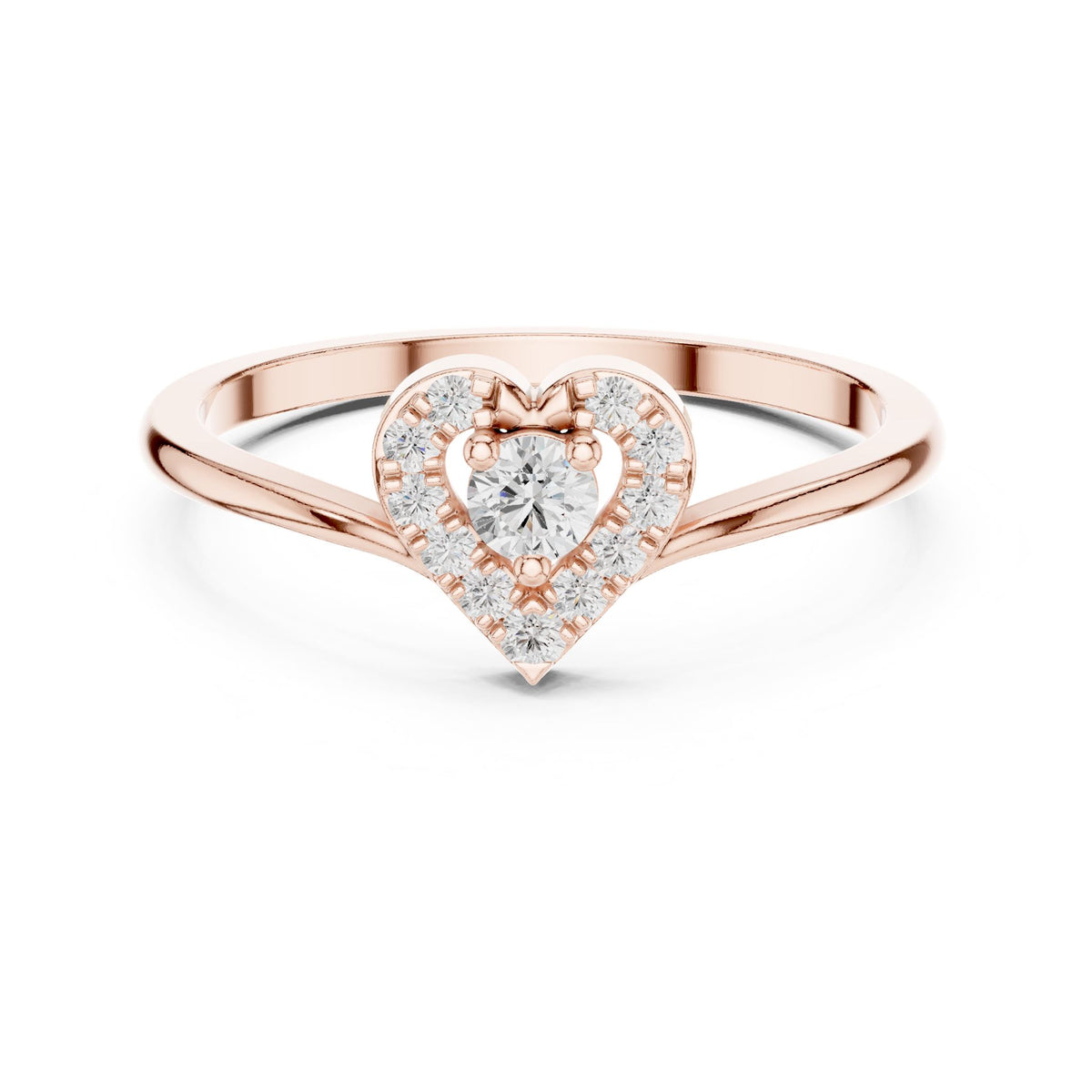 Round Halo Lab Grown Diamond Engagement Ring