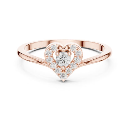 Round Halo Lab Grown Diamond Engagement Ring