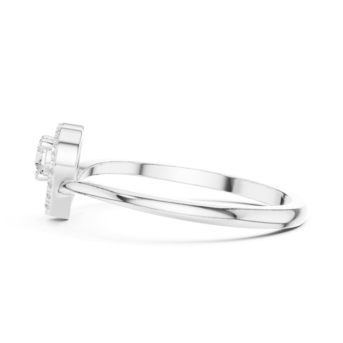 Round Halo Lab Grown Diamond Engagement Ring