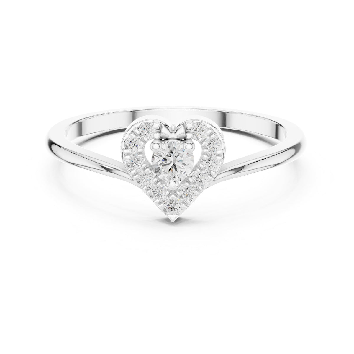 Round Halo Lab Grown Diamond Engagement Ring