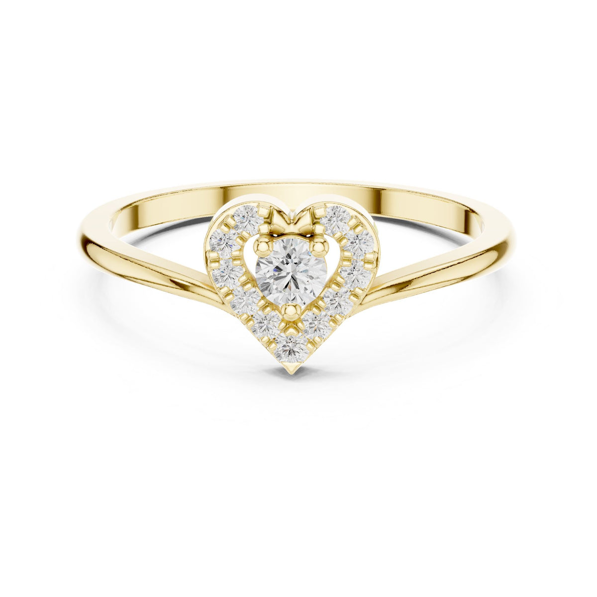 Round Halo Lab Grown Diamond Engagement Ring