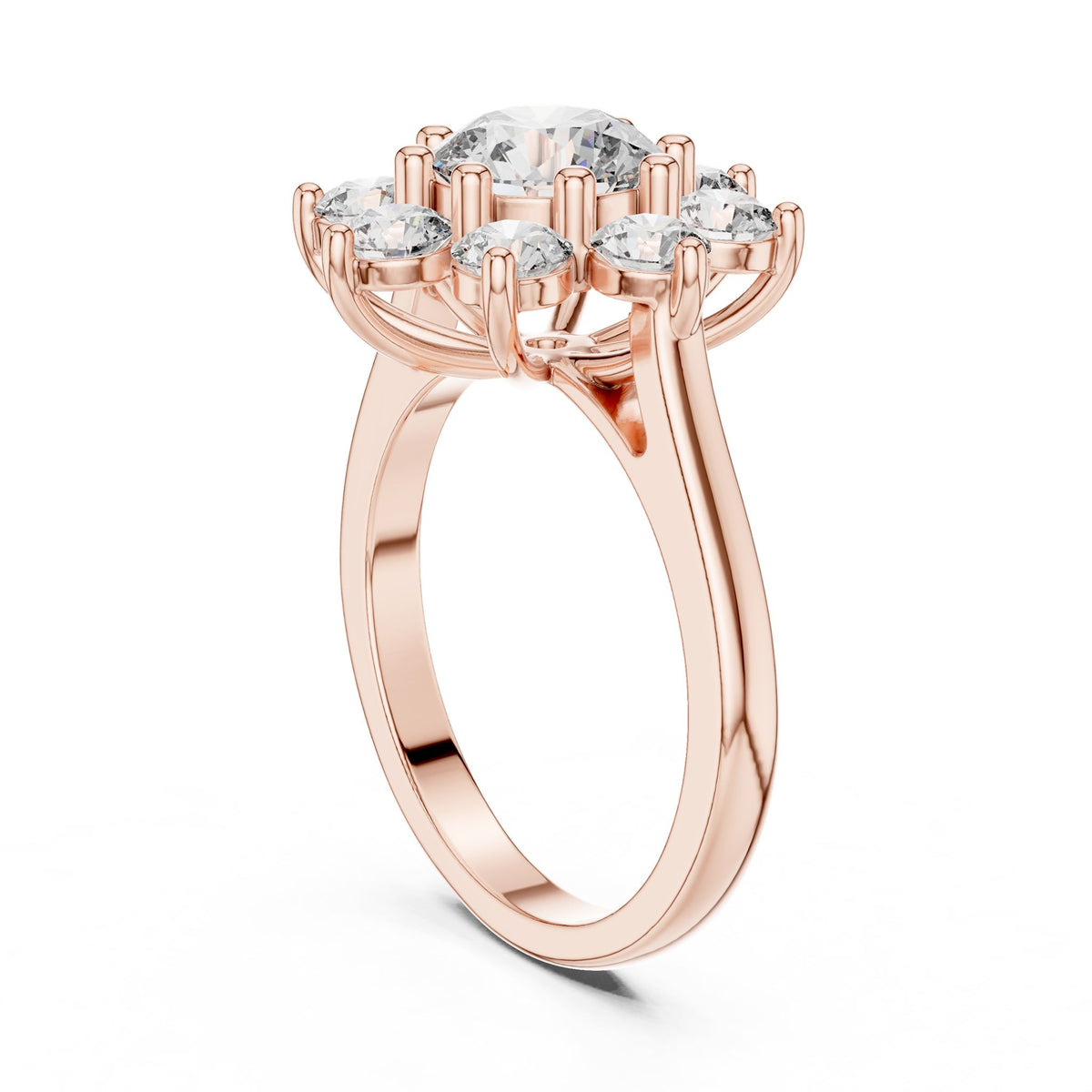 Round Halo Lab Grown Diamond Engagement Ring