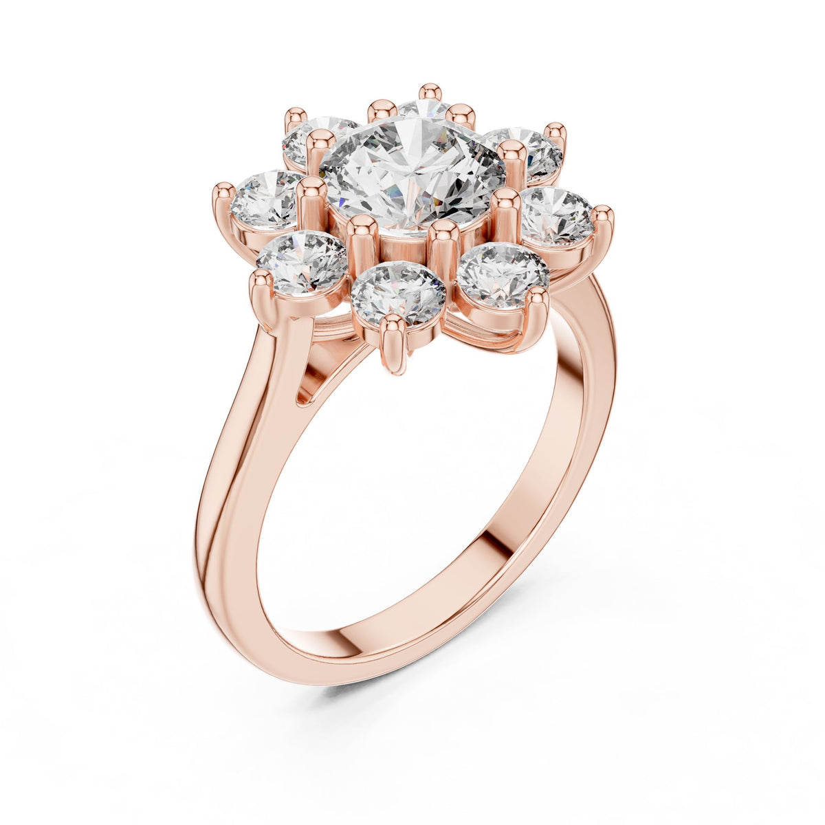 Round Halo Lab Grown Diamond Engagement Ring