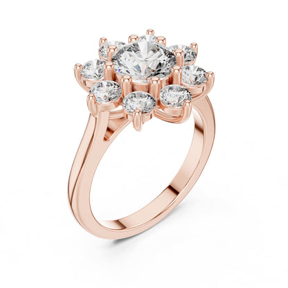 Round Halo Lab Grown Diamond Engagement Ring