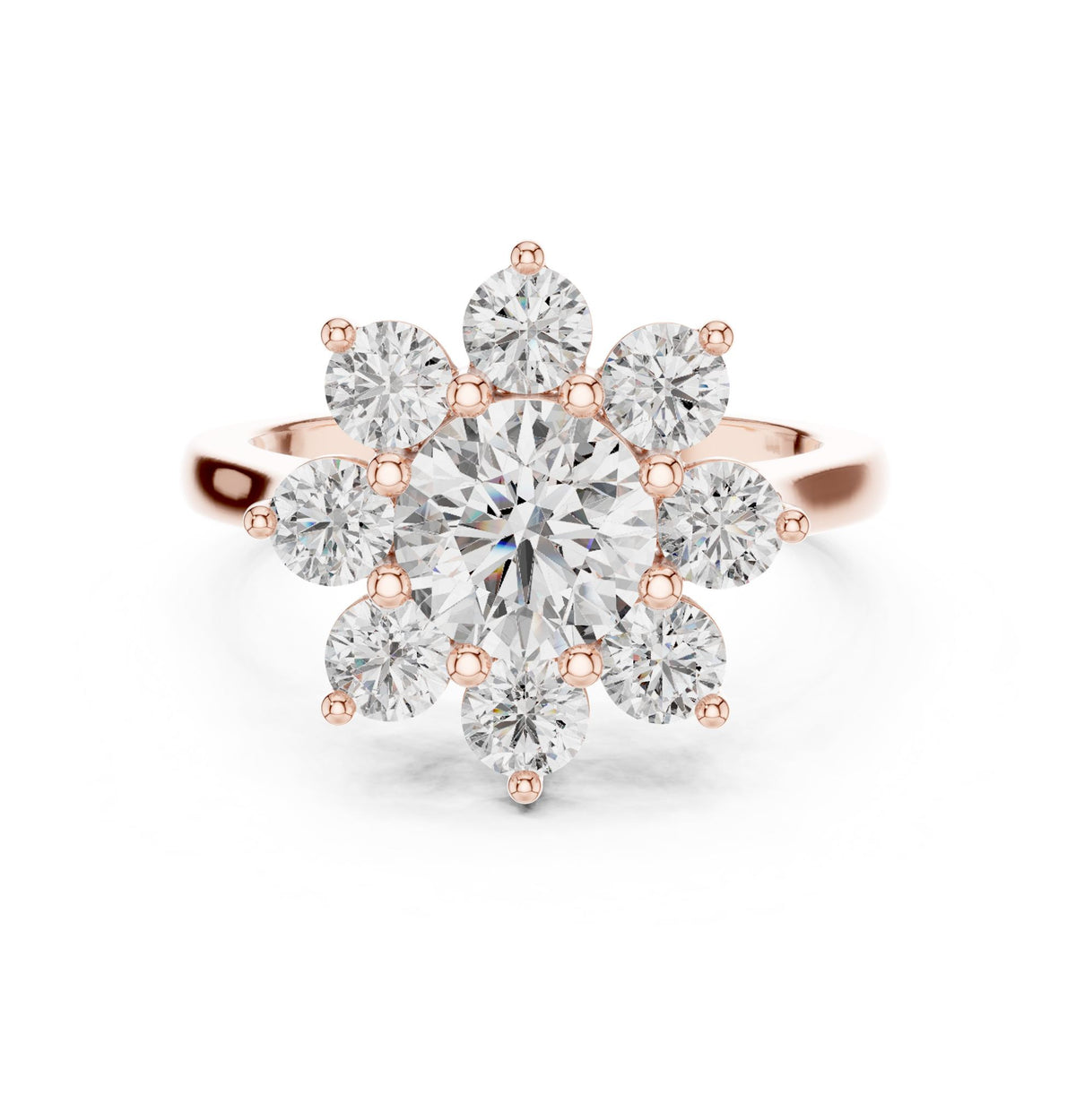 Round Halo Lab Grown Diamond Engagement Ring