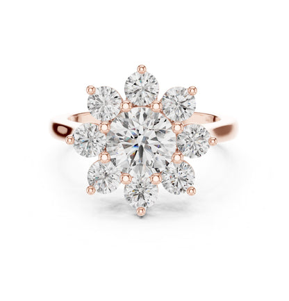 Round Halo Lab Grown Diamond Engagement Ring