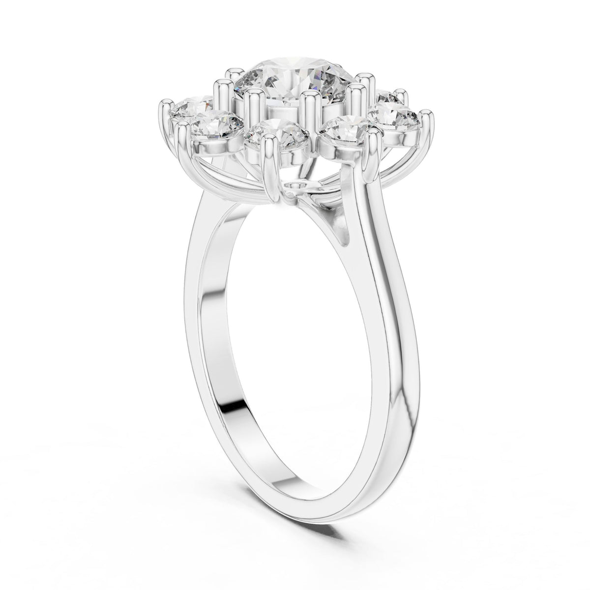 Round Halo Lab Grown Diamond Engagement Ring