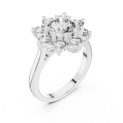 Round Halo Lab Grown Diamond Engagement Ring