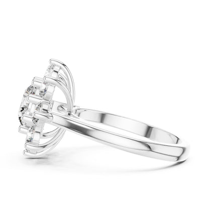 Round Halo Lab Grown Diamond Engagement Ring