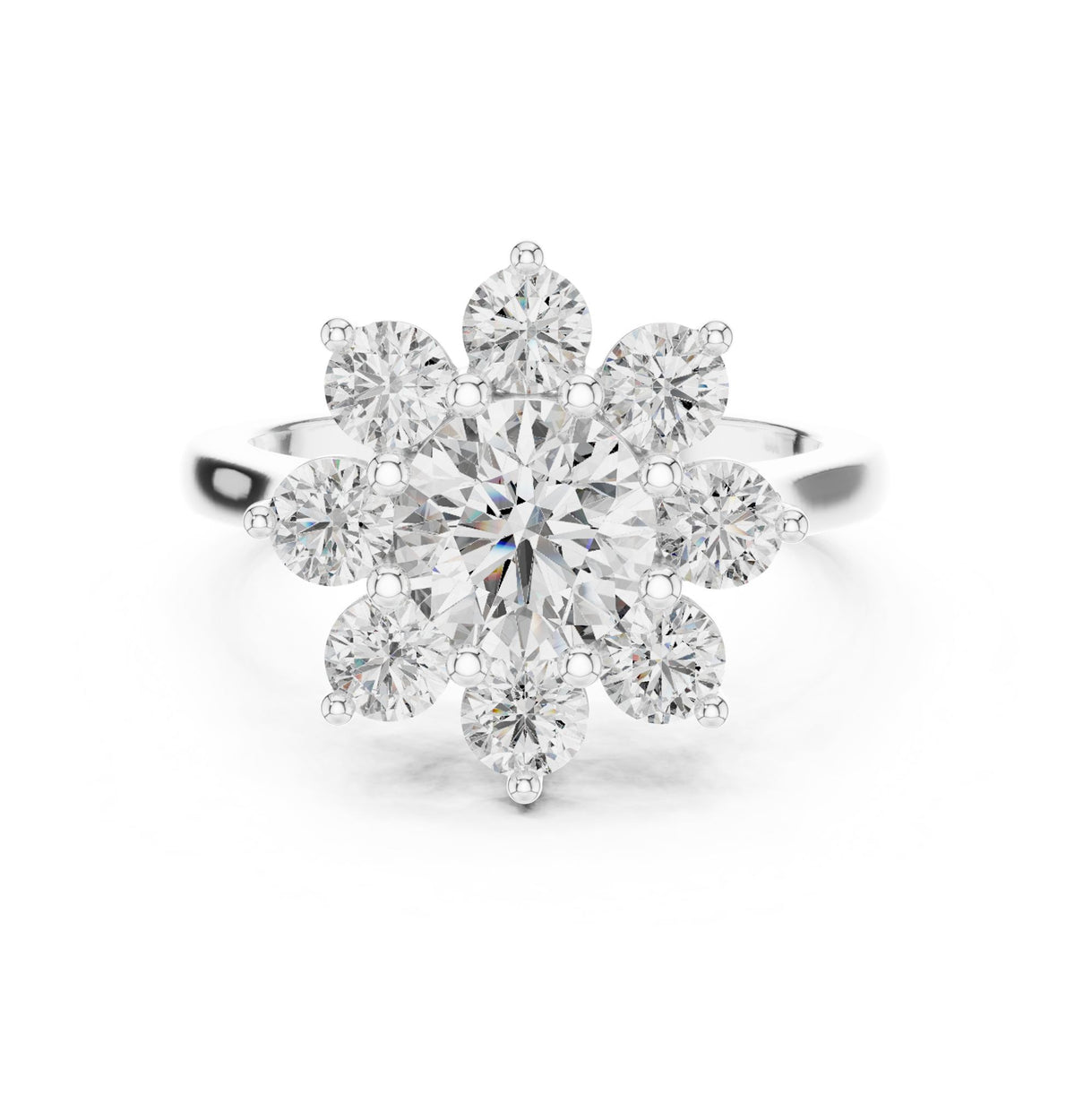 Round Halo Lab Grown Diamond Engagement Ring