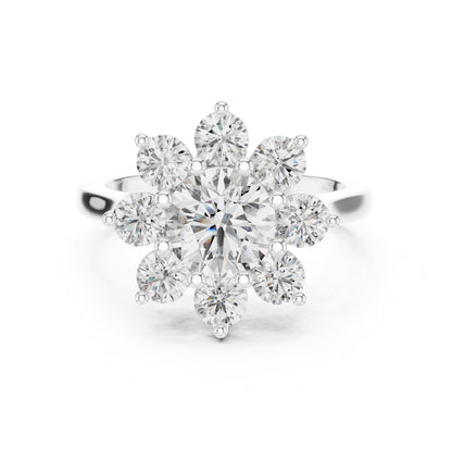 Round Halo Lab Grown Diamond Engagement Ring