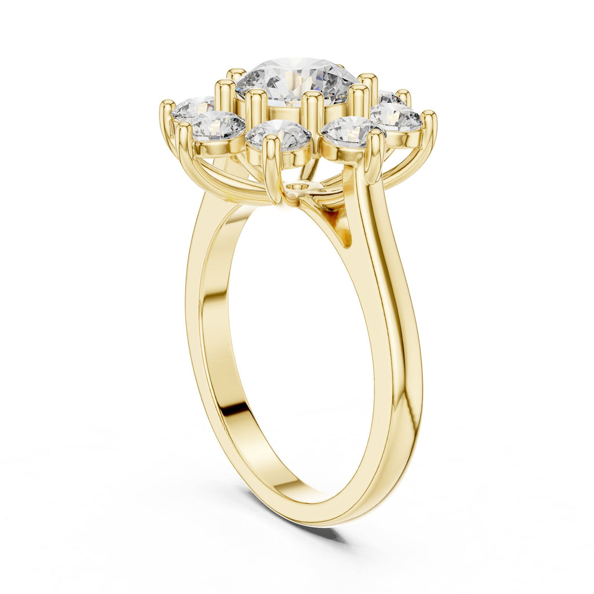 Round Halo Lab Grown Diamond Engagement Ring