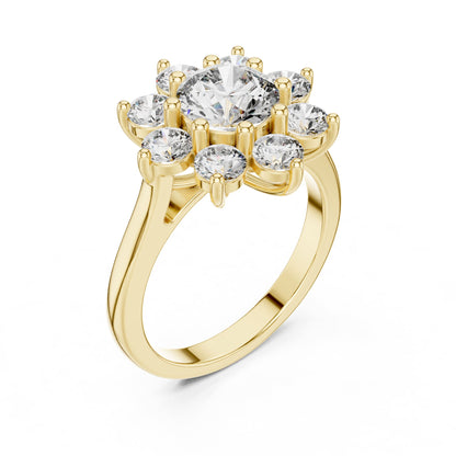 Round Halo Lab Grown Diamond Engagement Ring