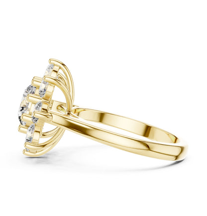 Round Halo Lab Grown Diamond Engagement Ring