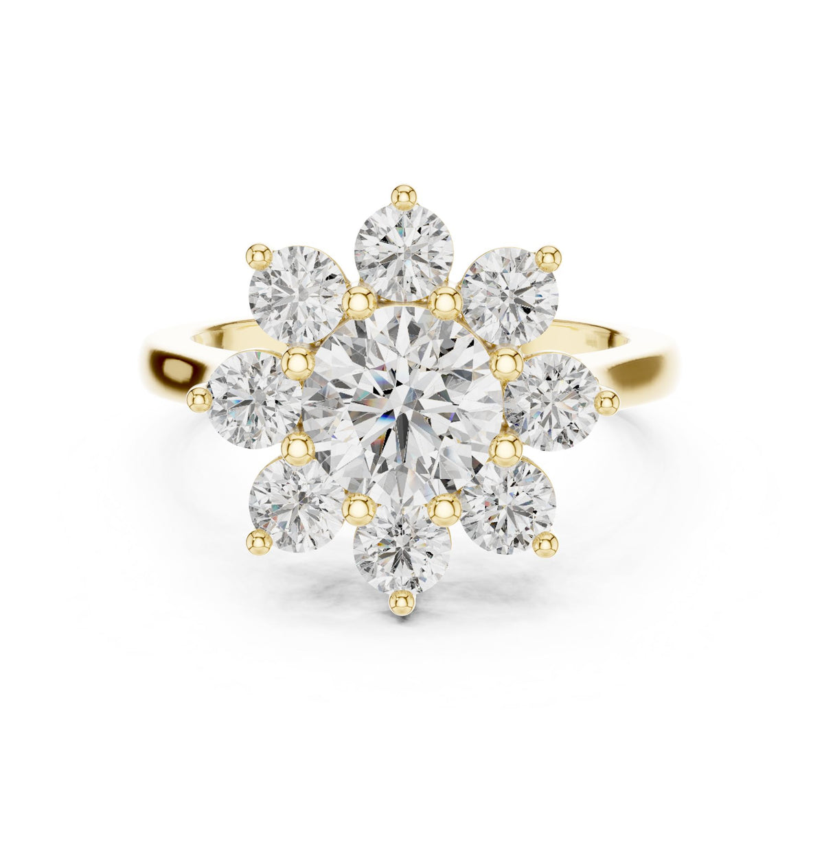 Round Halo Lab Grown Diamond Engagement Ring