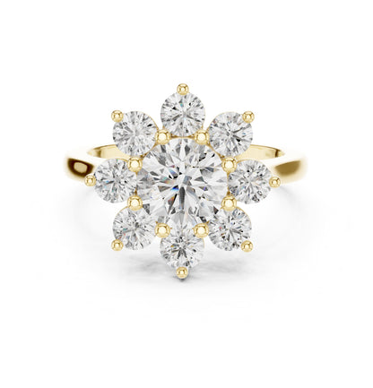 Round Halo Lab Grown Diamond Engagement Ring