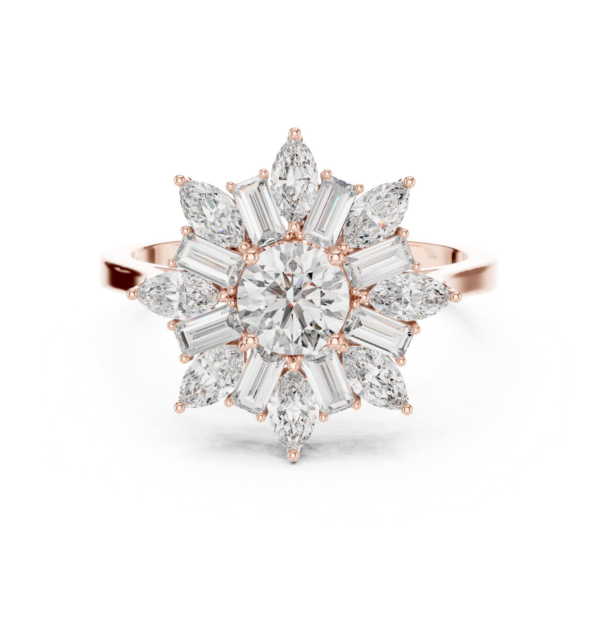 Round Halo Lab Grown Diamond Engagement Ring