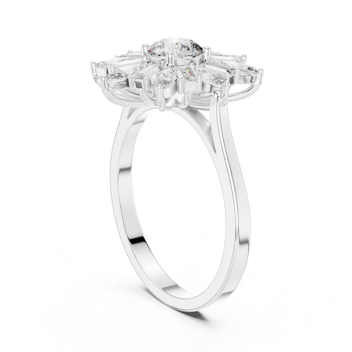 Round Halo Lab Grown Diamond Engagement Ring