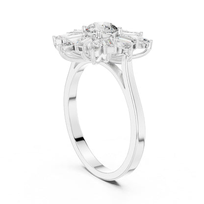 Round Halo Lab Grown Diamond Engagement Ring
