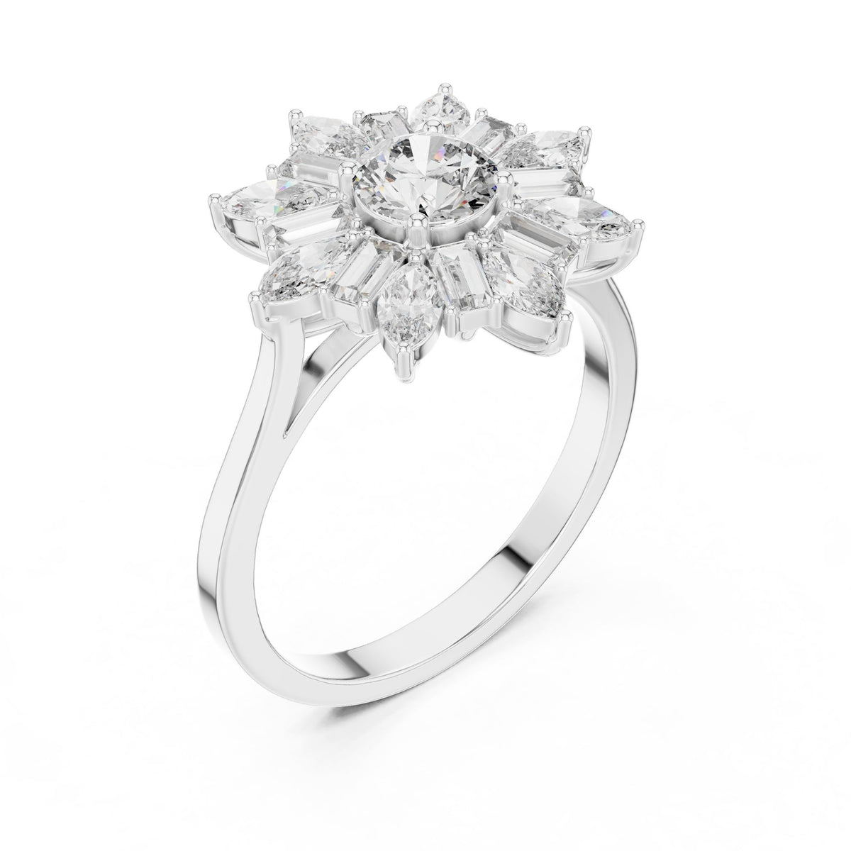 Round Halo Lab Grown Diamond Engagement Ring