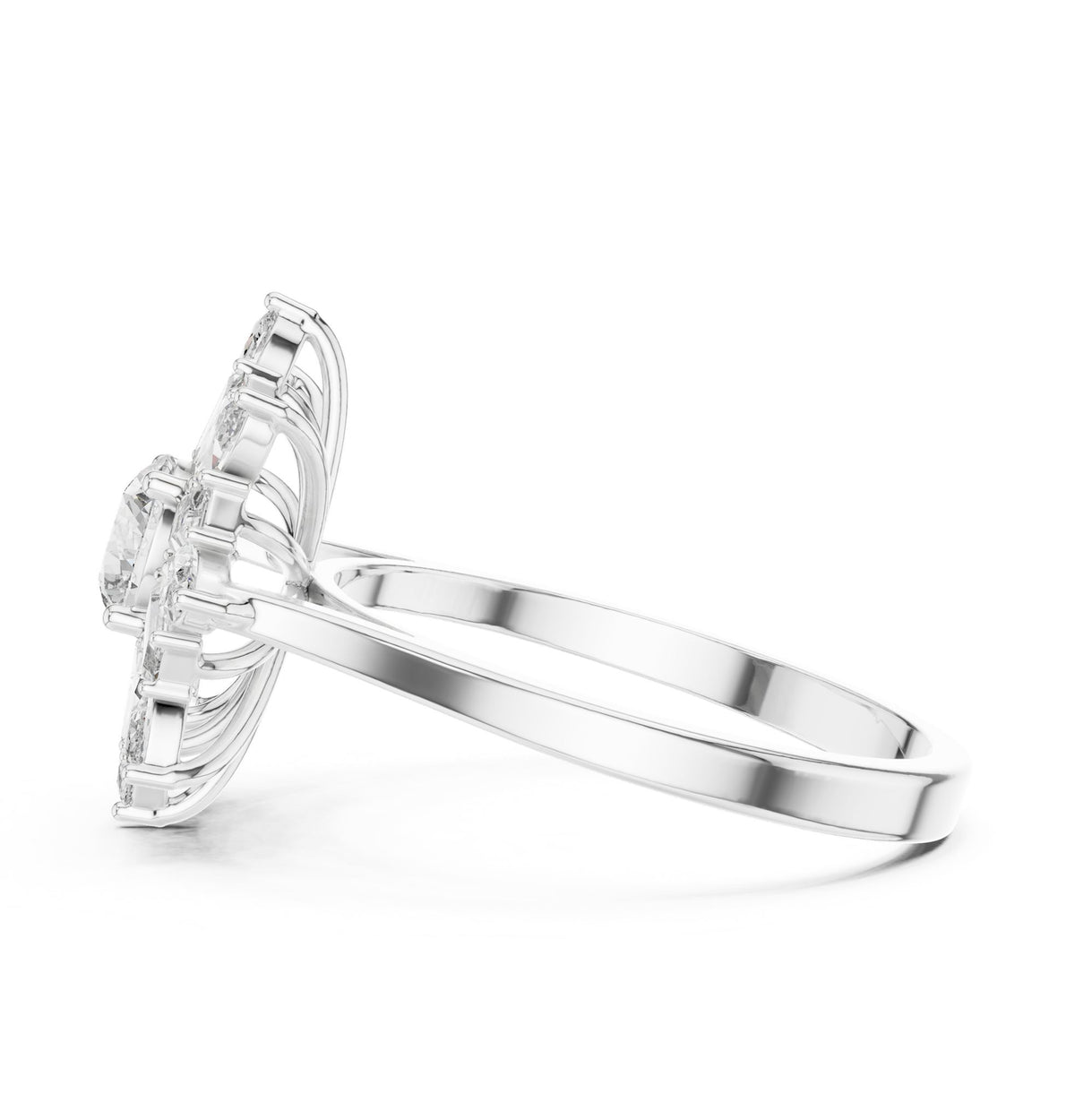 Round Halo Lab Grown Diamond Engagement Ring