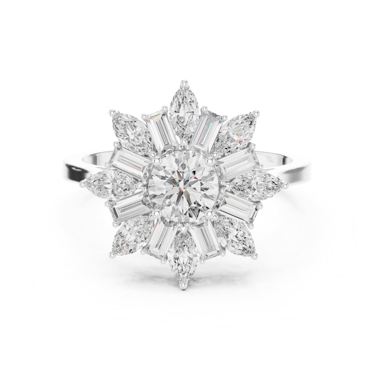 Round Halo Lab Grown Diamond Engagement Ring