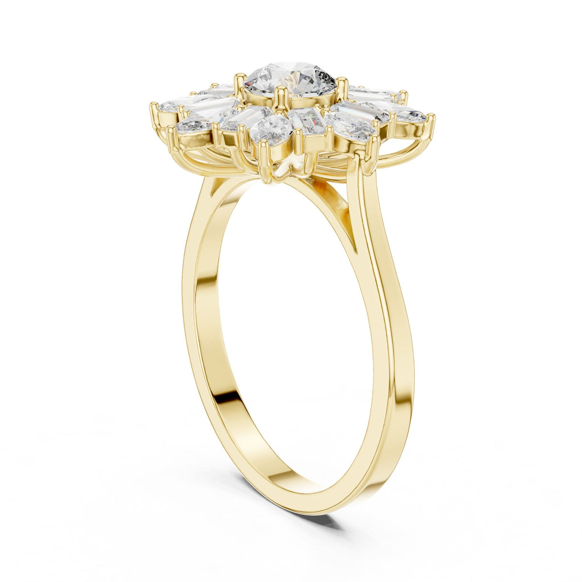 Round Halo Lab Grown Diamond Engagement Ring